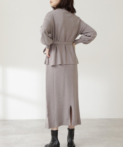 N.（N. Natural Beauty Basic）（エヌエヌナチュラルビューティーベーシック）の「◆ニットベスト＆ワンピースセット（ワンピース・レディース・チャコールグレー/グレイッシュベージュ/ブルー・MEDIUM）」の14枚目の写真