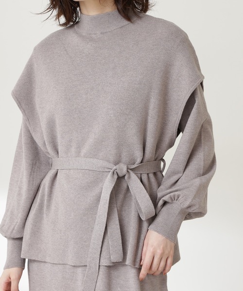 N.（N. Natural Beauty Basic）（エヌエヌナチュラルビューティーベーシック）の「◆ニットベスト＆ワンピースセット（ワンピース・レディース・チャコールグレー/グレイッシュベージュ/ブルー・MEDIUM）」の15枚目の写真