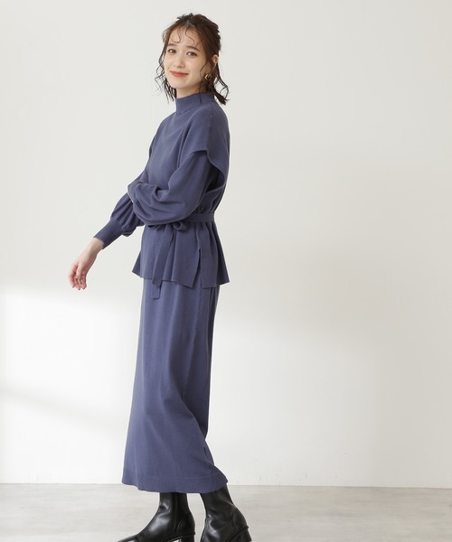 N.（N. Natural Beauty Basic）（エヌエヌナチュラルビューティーベーシック）の「◆ニットベスト＆ワンピースセット（ワンピース・レディース・チャコールグレー/グレイッシュベージュ/ブルー・MEDIUM）」の11枚目の写真