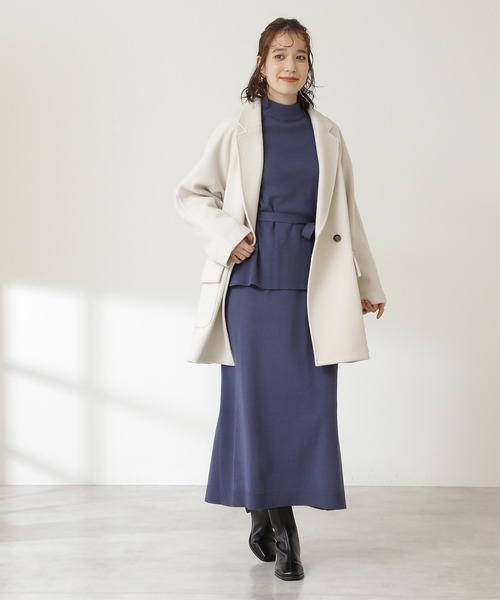 N.（N. Natural Beauty Basic）（エヌエヌナチュラルビューティーベーシック）の「◆ニットベスト＆ワンピースセット（ワンピース・レディース・チャコールグレー/グレイッシュベージュ/ブルー・MEDIUM）」の12枚目の写真