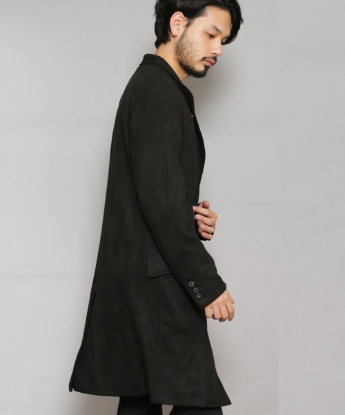 CERCA(チェルカ)の「GTN/スエードチェスターコート(チェスターコート・メンズ・ブラック/グレー/キャメル・MEDIUM/LARGE)」の4枚目の写真