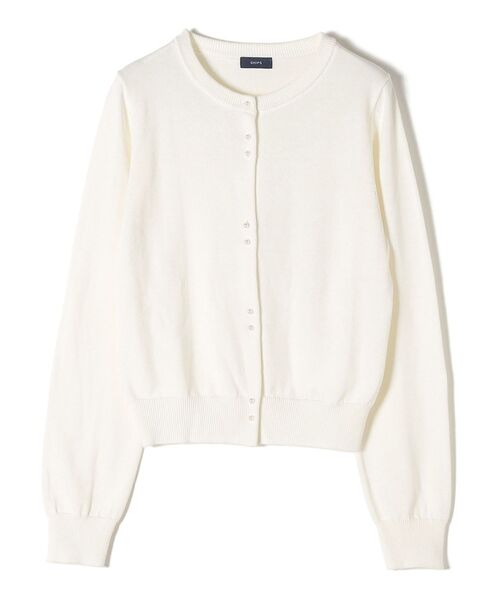 SHIPS（シップス）の「*〈手洗い可能〉パールモチーフボタンカーディガン◆（カーディガン/ボレロ・レディース・ブラック/ネイビー/オフホワイト/ライトオリーブ・ONE SIZE）」の20枚目の写真