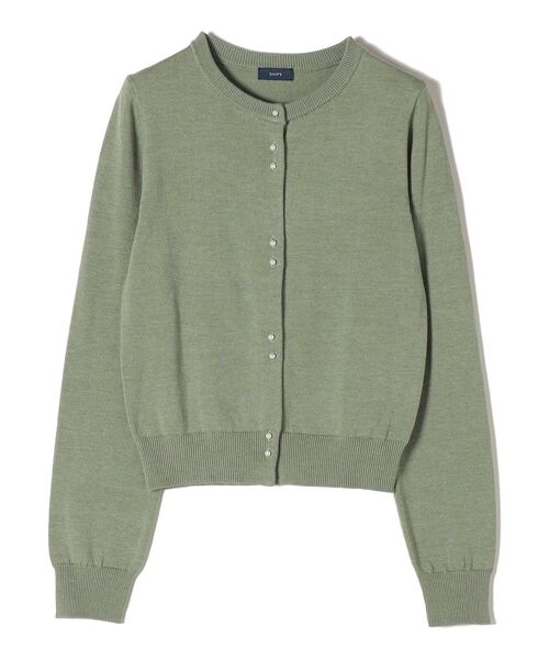 SHIPS（シップス）の「*〈手洗い可能〉パールモチーフボタンカーディガン◆（カーディガン/ボレロ・レディース・ブラック/ネイビー/オフホワイト/ライトオリーブ・ONE SIZE）」の5枚目の写真