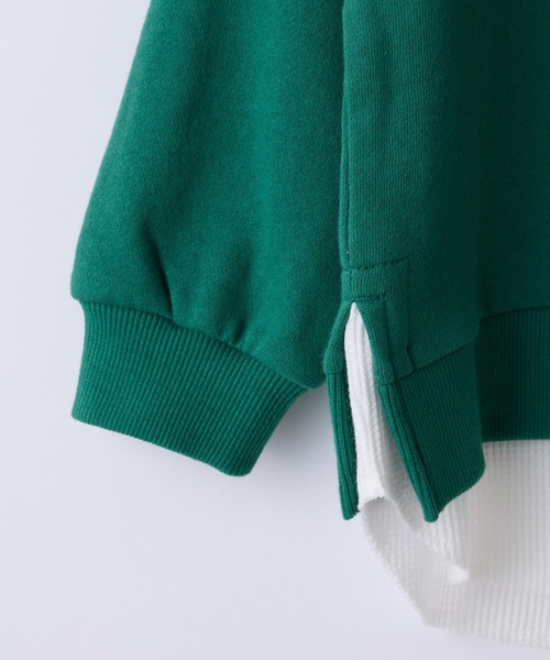 CIAOPANIC TYPY(チャオパニックティピー)の「【KIDS】カレッジレイヤード風プルオーバー(Tシャツ/カットソー・キッズ・グレー/グリーン/アイボリー/パープル・MEDIUM/LARGE/X-LARGE/XX-LARGE/SMALL)」の10枚目の写真