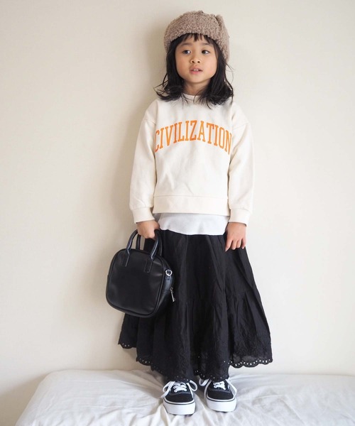 CIAOPANIC TYPY(チャオパニックティピー)の「【KIDS】カレッジレイヤード風プルオーバー(Tシャツ/カットソー・キッズ・グレー/グリーン/アイボリー/パープル・MEDIUM/LARGE/X-LARGE/XX-LARGE/SMALL)」の22枚目の写真