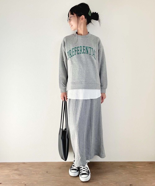 CIAOPANIC TYPY(チャオパニックティピー)の「【KIDS】カレッジレイヤード風プルオーバー(Tシャツ/カットソー・キッズ・グレー/グリーン/アイボリー/パープル・MEDIUM/LARGE/X-LARGE/XX-LARGE/SMALL)」の18枚目の写真