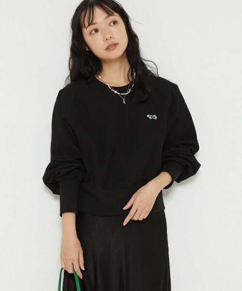 FREAK'S STORE（フリークスストア）の「TOWN CRAFT × FREAK'S STORE/タウンクラフト 　別注 ショートスウェット【一部WEB限定】（スウェット・レディース・グリーン/ブラック/ネイビー/グレー/オフホワイト・ﾌﾘ-）」の2枚目の写真