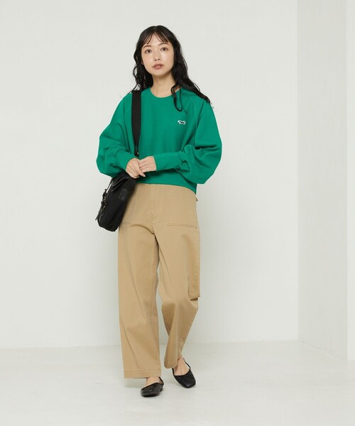 FREAK'S STORE（フリークスストア）の「TOWN CRAFT × FREAK'S STORE/タウンクラフト 　別注 ショートスウェット【一部WEB限定】（スウェット・レディース・グリーン/ブラック/ネイビー/グレー/オフホワイト・ﾌﾘ-）」の14枚目の写真