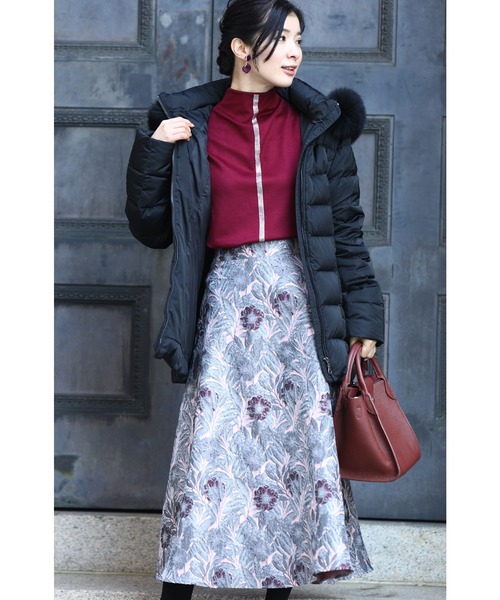 cawaii(カワイイ)の「ダウンの下に着るラインインナー トップス(Tシャツ/カットソー・レディース・ブラック/レッド・M/L)」の5枚目の写真