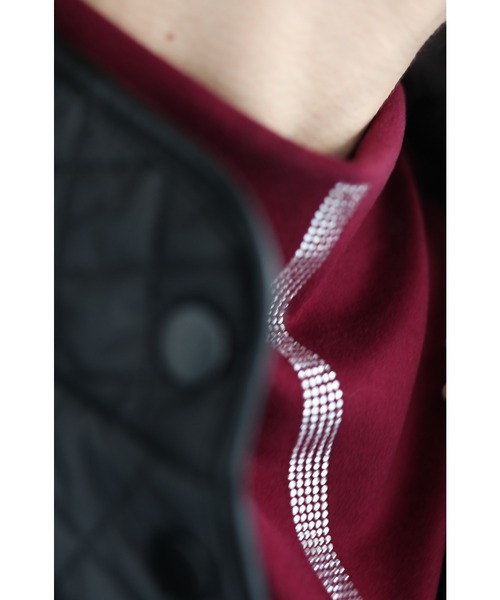 cawaii(カワイイ)の「ダウンの下に着るラインインナー トップス(Tシャツ/カットソー・レディース・ブラック/レッド・M/L)」の16枚目の写真