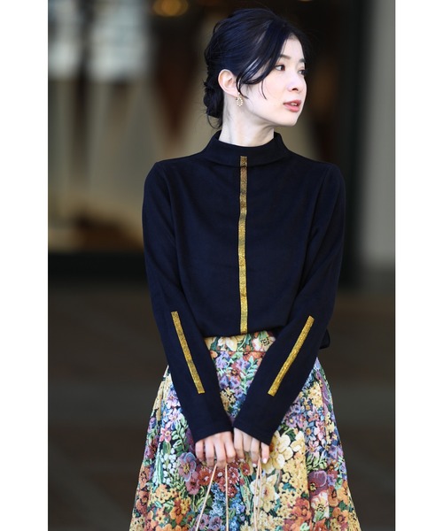 cawaii(カワイイ)の「ダウンの下に着るラインインナー トップス(Tシャツ/カットソー・レディース・ブラック/レッド・M/L)」の22枚目の写真