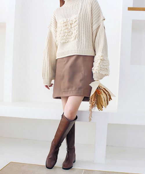 MODE ROBE（モードローブ）の「ウールライクミニスカート（スカート・レディース・チェック/ブラック/ベージュ/ブラウン・FREE）」の16枚目の写真