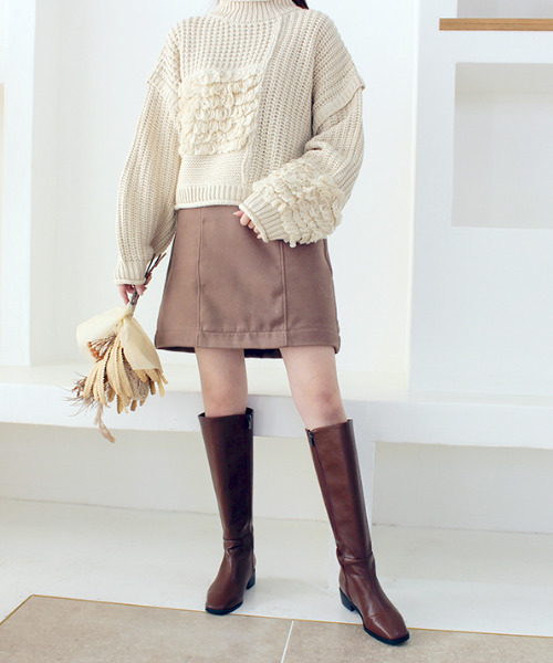 MODE ROBE（モードローブ）の「ウールライクミニスカート（スカート・レディース・チェック/ブラック/ベージュ/ブラウン・FREE）」の19枚目の写真