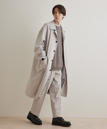 JUNRED | スムースストレッチライナー付きオーバーコート(ステンカラーコート)