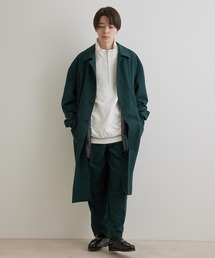 JUNRED | スムースストレッチライナー付きオーバーコート(ステンカラーコート)