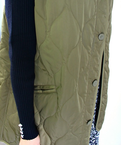 MLI'A（エムリア）の「キルティングベスト／A（ベスト・レディース・カーキ/アイボリー/ブラック・M）」の11枚目の写真