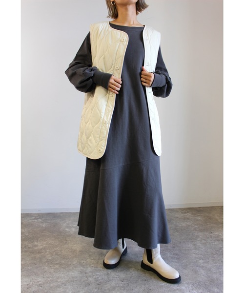 MLI'A（エムリア）の「キルティングベスト／A（ベスト・レディース・カーキ/アイボリー/ブラック・M）」の15枚目の写真