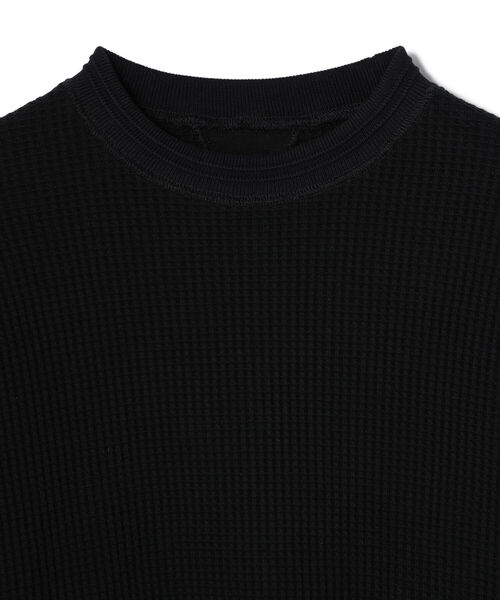 Toironier（トワロニエ）の「Toironier/トワロニエ/Tucker Waffle/タッカーワッフル（Tシャツ/カットソー・メンズ・ブラック/ホワイト・2/1）」の3枚目の写真