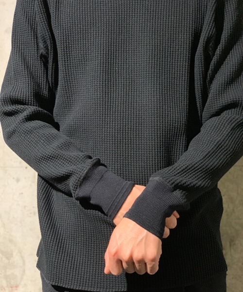 Toironier（トワロニエ）の「Toironier/トワロニエ/Tucker Waffle/タッカーワッフル（Tシャツ/カットソー・メンズ・ブラック/ホワイト・2/1）」の18枚目の写真