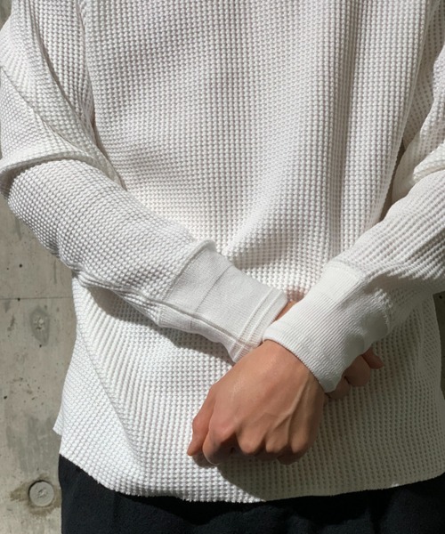 Toironier（トワロニエ）の「Toironier/トワロニエ/Tucker Waffle/タッカーワッフル（Tシャツ/カットソー・メンズ・ブラック/ホワイト・2/1）」の11枚目の写真