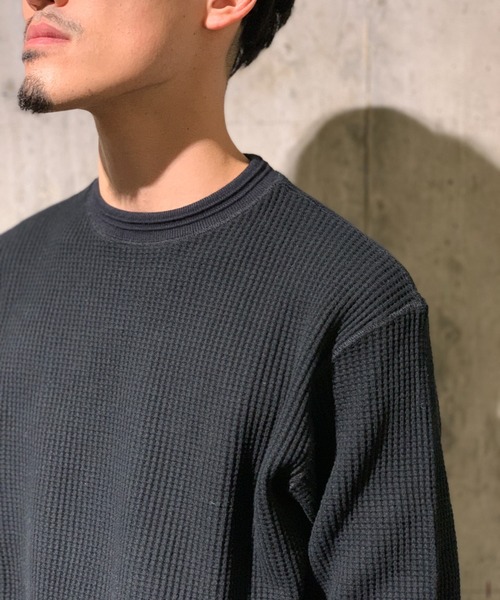 Toironier（トワロニエ）の「Toironier/トワロニエ/Tucker Waffle/タッカーワッフル（Tシャツ/カットソー・メンズ・ブラック/ホワイト・2/1）」の20枚目の写真