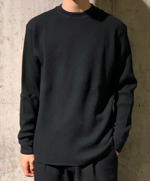 Toironier（トワロニエ）の「Toironier/トワロニエ/Tucker Waffle/タッカーワッフル（Tシャツ/カットソー・メンズ・ブラック/ホワイト・2/1）」の9枚目の写真