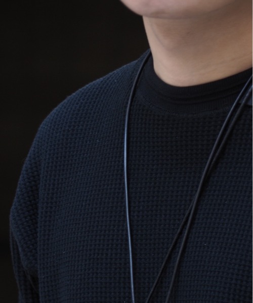 Toironier（トワロニエ）の「Toironier/トワロニエ/Tucker Waffle/タッカーワッフル（Tシャツ/カットソー・メンズ・ブラック/ホワイト・2/1）」の17枚目の写真