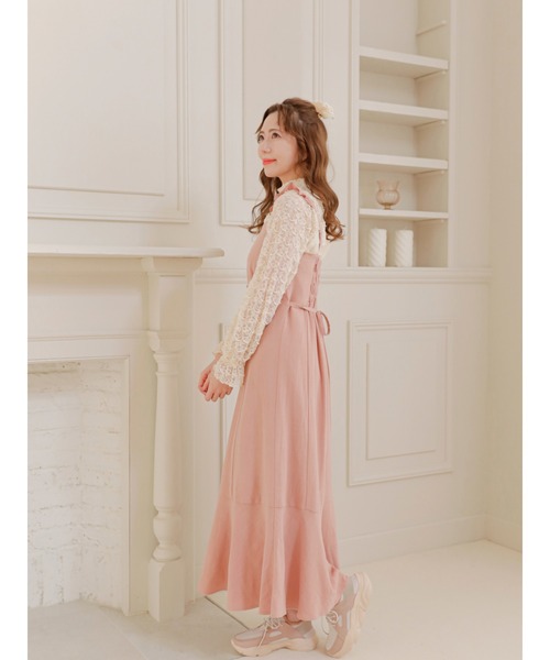 Areeam（アリーム）の「肩フリルハイウエストジャンスカ（ジャンパースカート・レディース・ピンク/チェック/ライトブルー・FREE）」の13枚目の写真