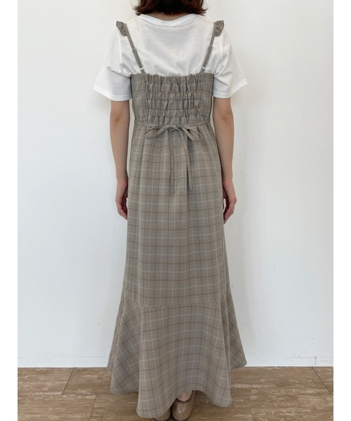 Areeam（アリーム）の「肩フリルハイウエストジャンスカ（ジャンパースカート・レディース・ピンク/チェック/ライトブルー・FREE）」の18枚目の写真