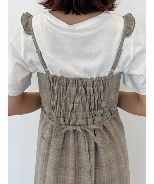 Areeam（アリーム）の「肩フリルハイウエストジャンスカ（ジャンパースカート・レディース・ピンク/チェック/ライトブルー・FREE）」の20枚目の写真