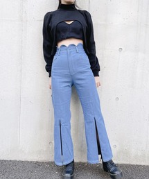 lilLilly | スカラップデニムパンツ(デニムパンツ)