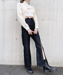 lilLilly | スカラップデニムパンツ(デニムパンツ)