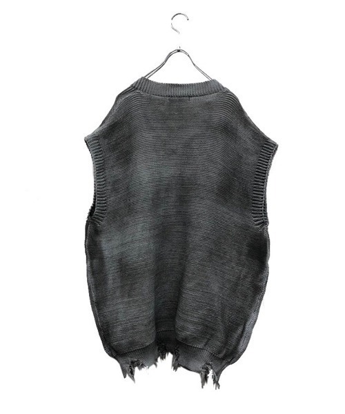 XU（エックスユー）の「【XU/エックスユー】spray washed knit vest/スプレー加工 Vネックニットベスト ダメージニットベスト ニットベスト（ベスト・メンズ・パープル/グレー・ONE SIZE）」の3枚目の写真