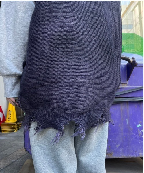 XU（エックスユー）の「【XU/エックスユー】spray washed knit vest/スプレー加工 Vネックニットベスト ダメージニットベスト ニットベスト（ベスト・メンズ・パープル/グレー・ONE SIZE）」の20枚目の写真