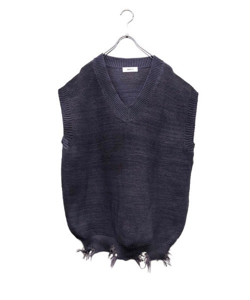 XU（エックスユー）の「【XU/エックスユー】spray washed knit vest/スプレー加工 Vネックニットベスト ダメージニットベスト ニットベスト（ベスト・メンズ・パープル/グレー・ONE SIZE）」の21枚目の写真