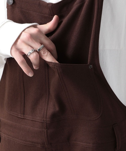 RAGEBLUE(レイジブルー)の「メランジーンズオーバーオール<セットアップ着用可能>(サロペット/オーバーオール・メンズ・ブラック/ブラウン・FREE)」の8枚目の写真