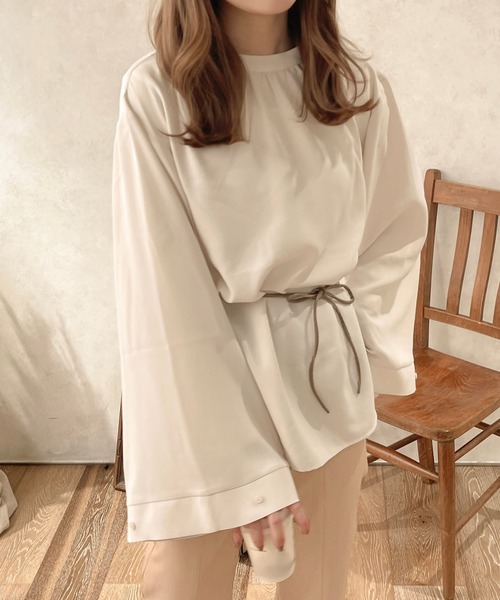 apres jour clair（アプレジュールクレア）の「【apres jour clair】２WAYスリーブシャツ（シャツ/ブラウス・レディース・アイボリー/ベージュ/ピンク系その他・フリー/X-LARGE）」の13枚目の写真