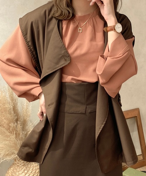 apres jour clair（アプレジュールクレア）の「【apres jour clair】２WAYスリーブシャツ（シャツ/ブラウス・レディース・アイボリー/ベージュ/ピンク系その他・フリー/X-LARGE）」の10枚目の写真