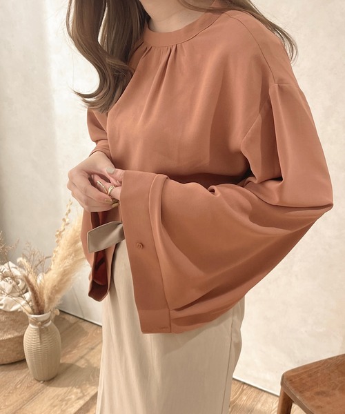 apres jour clair（アプレジュールクレア）の「【apres jour clair】２WAYスリーブシャツ（シャツ/ブラウス・レディース・アイボリー/ベージュ/ピンク系その他・フリー/X-LARGE）」の6枚目の写真