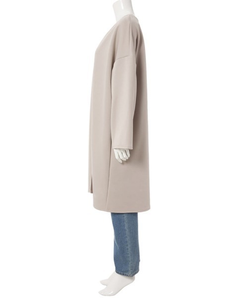 fifth(フィフス)の「ノーカラーオーバーコート(ノーカラーコート・レディース・アイボリー/グレイッシュベージュ・M)」の5枚目の写真