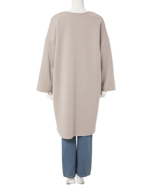 fifth(フィフス)の「ノーカラーオーバーコート(ノーカラーコート・レディース・アイボリー/グレイッシュベージュ・M)」の6枚目の写真