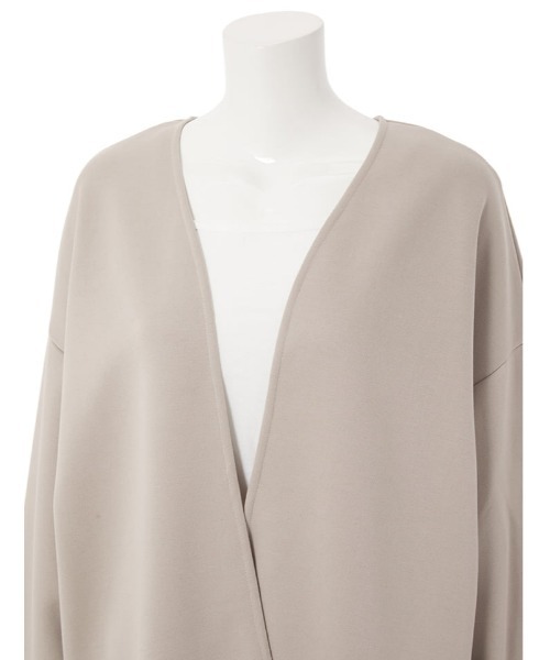 fifth(フィフス)の「ノーカラーオーバーコート(ノーカラーコート・レディース・アイボリー/グレイッシュベージュ・M)」の7枚目の写真