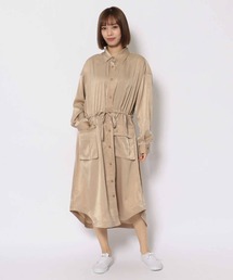 AVIREX | VINTAGE SATIN LONG SHIRT/ ヴィンテージサテンロングシャツ(シャツワンピース)