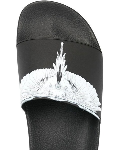 MARCELO BURLON（マルセロ・バーロン）の「【MARCELO BURLON】WINGS SLIDER（サンダル・メンズ・ブラック×ホワイト・26.0cm）」の5枚目の写真