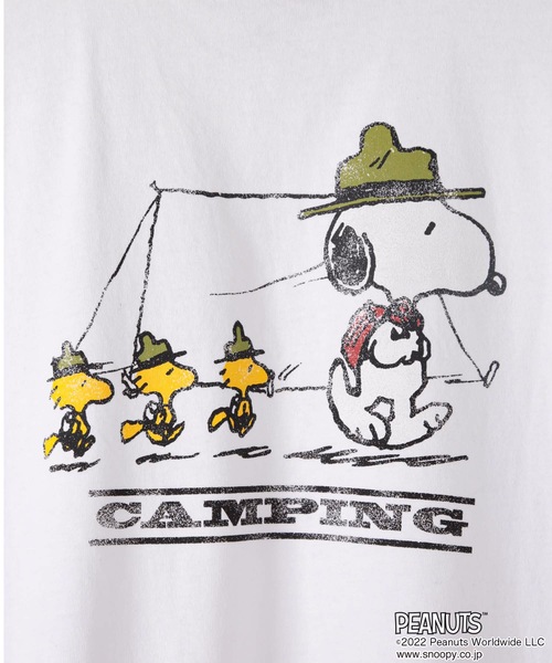 PEANUTS(ピーナッツ)の「【OUTDOOR PRODUCTS/アウトドアプロダクツ】【PEANUTS/ピーナッツ】 スヌーピー オリジナルデザインTシャツ(Tシャツ/カットソー・メンズ・ホワイト系その他/ダークグリーン/ピンク系その他/ブルー/ベージュ系その他/ベージュ/ホワイト・X-LARGE/MEDIUM/SMALL/LARGE)」の16枚目の写真