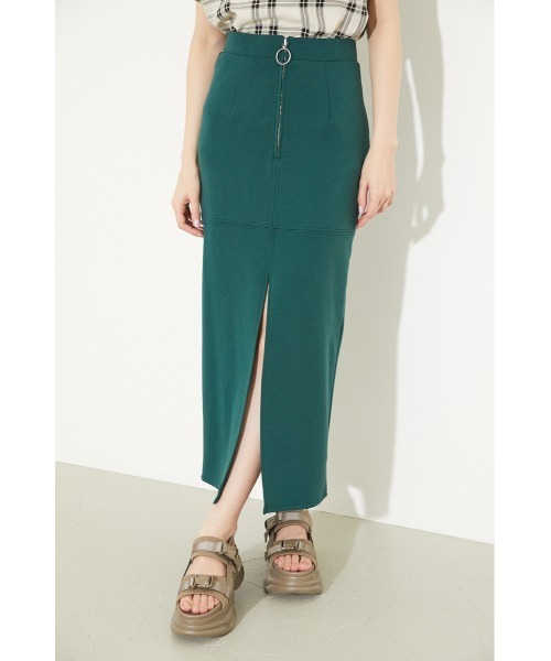 rienda（リエンダ）の「ディープスリットタイトカットスカート（スカート・レディース・ブラック/ブラウン/グリーン/スモークピンク・SMALL/MEDIUM）」の4枚目の写真