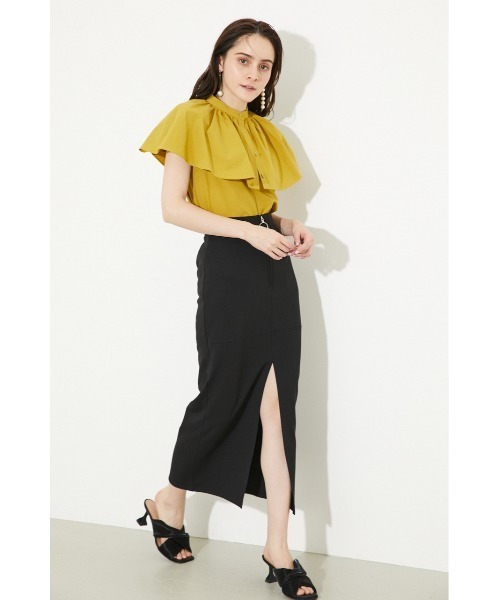 rienda（リエンダ）の「ディープスリットタイトカットスカート（スカート・レディース・ブラック/ブラウン/グリーン/スモークピンク・SMALL/MEDIUM）」の11枚目の写真