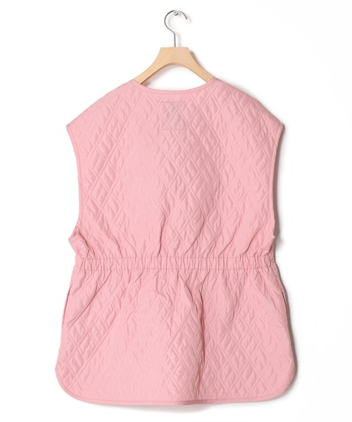 w closet（ダブルクローゼット）の「前リボンVネックキルティングベスト（ベスト・レディース・アイボリー/ピンク/イエロー/ライトカーキ/ミント・FREE）」の15枚目の写真