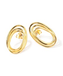 BAR JEWELLERY SPIRO オーバルピアス