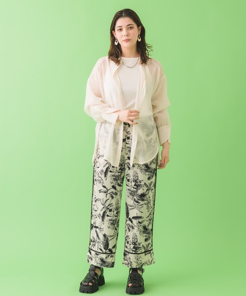 Paradise Picnic（パラダイスピクニック）の「Lallia Mu バックメッセージシアーブラウス（シャツ/ブラウス・レディース・ベージュ/オレンジ・FREE）」の3枚目の写真